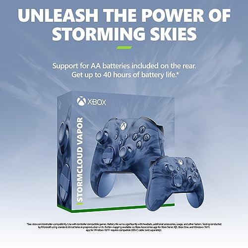 Xbox Special Edition Wireless Gaming Controller – Stormcloud Vapor – Xbox Series X|S, Xbox One, Windows PC, Android, and iOS