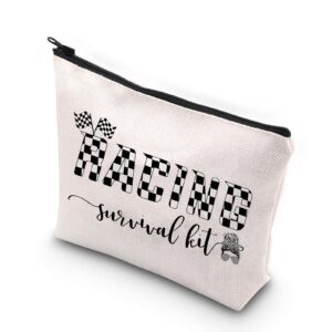 WCGXKO Racing Driver Gift Dirt Track Racing Gift Racing Zipper Pouch Makeup Bag (RACING)