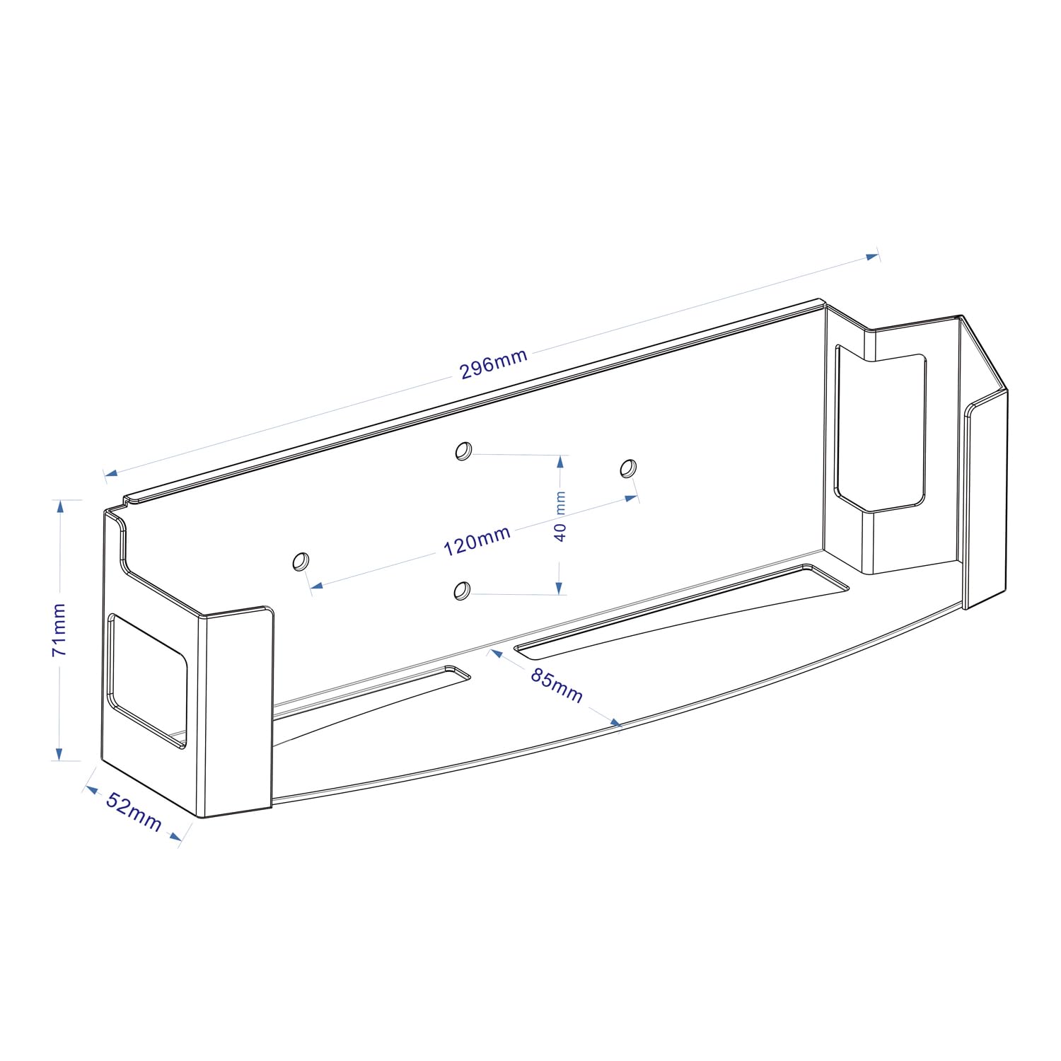 Monzlteck Wall Mount for PS3 Slim,Steel Mount Wall Holder Bracket for Playstation 3(CECH 2000-2500),Space Saving,wp3-s