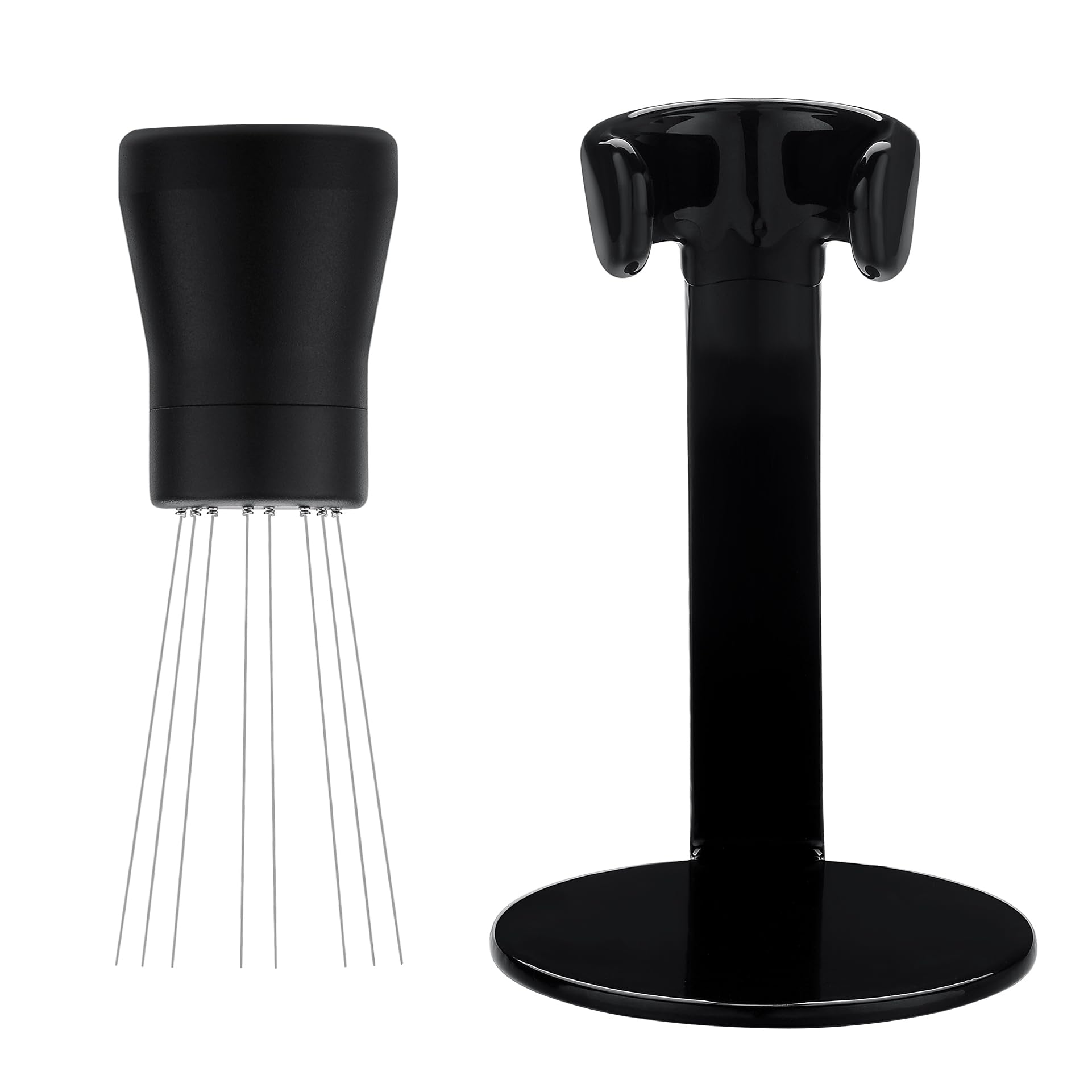 Normcore WDT Distribution Tool V2.1 with Stand - 0.23mm 8 Prong Espresso Distribution Tool - Magnetic Coffee Stirrer with 16 Extra Needles