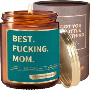 mom birthday gifts | funny lavender candle for mom | unique gifts for mom from daughter, son, children | fun gift idea for mom's birthday, new mom | cute present from kids for cool moms