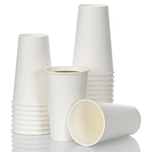 aozita 50 pack 16 oz coffee cups, paper cups, disposable hot/cold beverage drinking cup for water, juice, coffee, tea