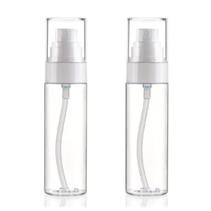 Fine Mist Spray Bottle Plastic Spray Bottles 2oz/60ml 2Pack Makeup Setting Spray Bottle TSA Approved Empty Cosmetic Refillable Travel Containers Sprayer Water Face & Hair Mist