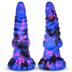 Huge Thick Big Monster Dildo, Silicone Fantasy Dragon Dildo with Suction Cup for Anal Prostate Massage, Large Knot Dildo Sex Toys for Women Men Pop, 8.7" Realistic Bad Boy