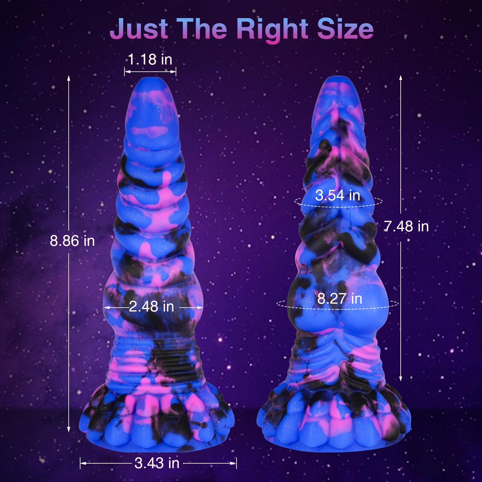 Huge Thick Big Monster Dildo, Silicone Fantasy Dragon Dildo with Suction Cup for Anal Prostate Massage, Large Knot Dildo Sex Toys for Women Men Pop, 8.7" Realistic Bad Boy