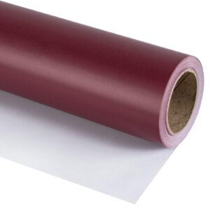 RUSPEPA Wine Red Wrapping Paper Solid Color for Halloween, Wedding, Birthday, Shower, Congrats, and Holiday - 30 inches x 32.8 feet