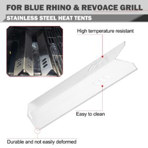 B0212-040 Heat Plates Grill Parts for Blue Rhino 3 Burner Grill Replacement Parts GBC1932L GBC1793W RevoAce Grill Parts Heat Tent 55-24-198 GBC1706W GBC1705WV Heat Shield BBQ Grill Accessories