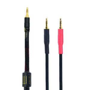 arklove 7ft shielded 1/8" aux input 3.5mm 2x 3.5 output splitter stereo audio video cable out 3.5 male to two 3.5 male in dual speaker cord 24k gold plated cord