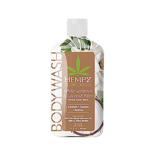 Hempz White Gardenia & Coconut Palm Herbal Body Wash 17 oz