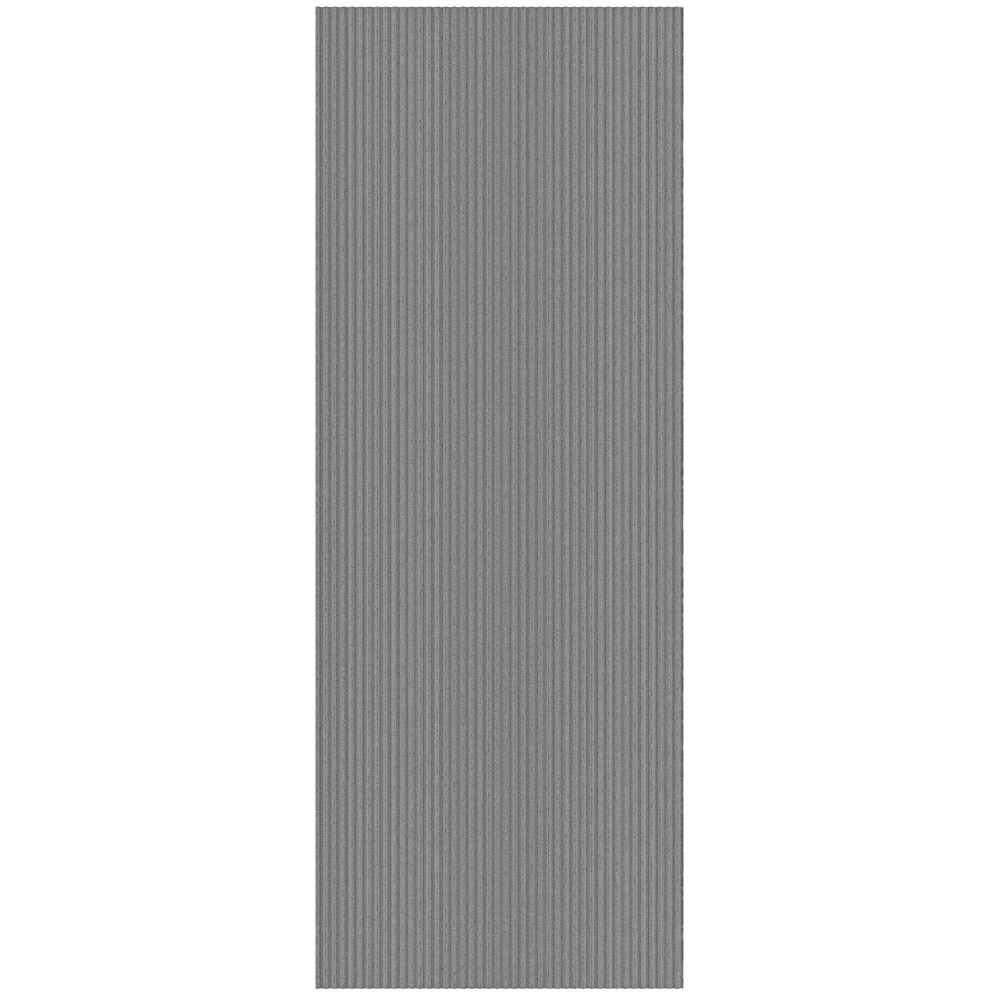 Sweet Home Stores Solid Design Non-Slip Rubberback 2x4 Indoor/Outdoor Area Rug for Entryway, Kitchen, Living Room, Garage, Patio, 2' x 4', Gray