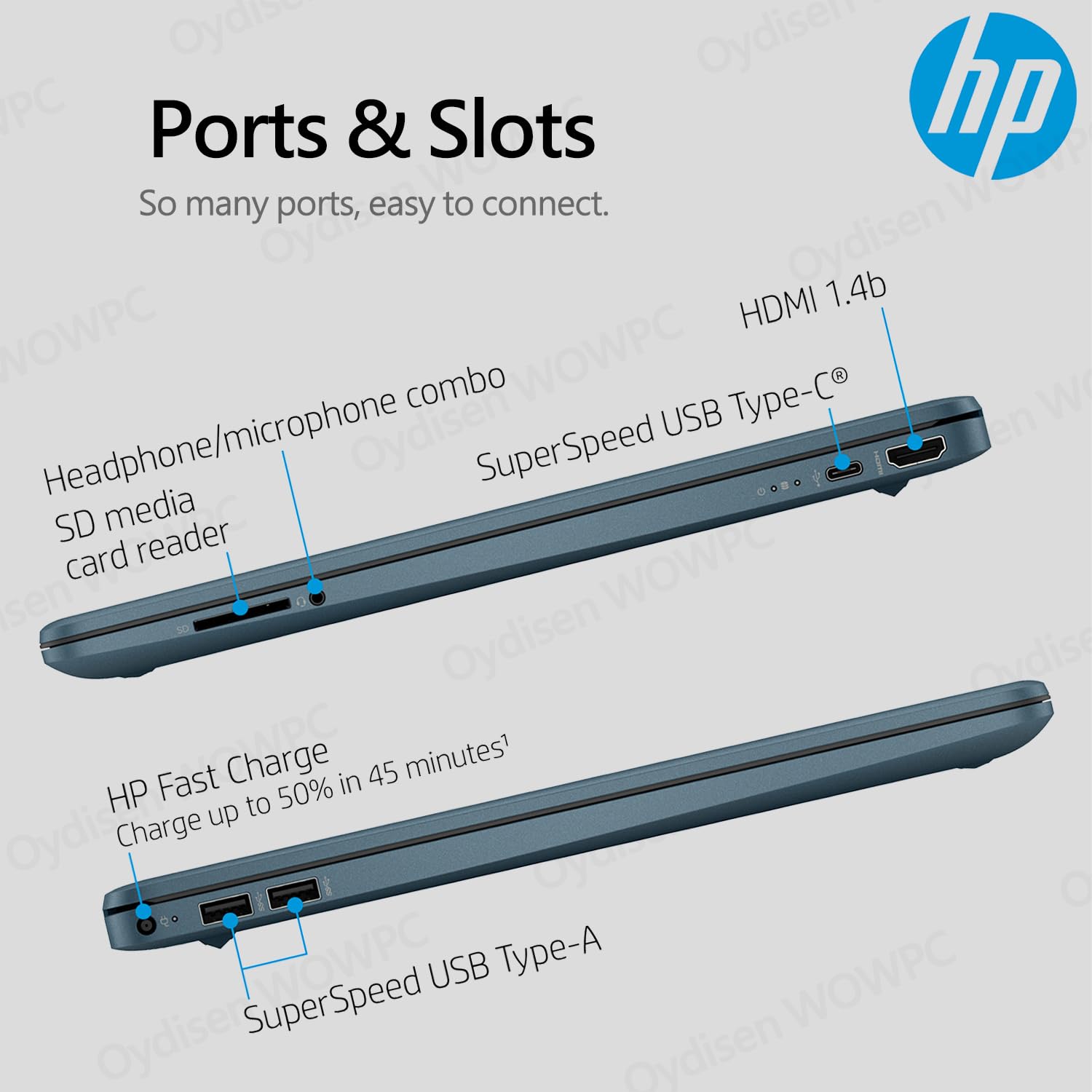 HP 15.6 inch Laptop, 16GB Memory, 1TB SSD Storage, Intel Core i3-1115G4 Processor, 15.6" HD Anti-Glare Display, HDMI, SD Card Reader, Wi-Fi & Bluetooth, Windows 11 Home, 1 Year Microsoft 365