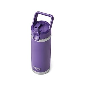 YETI Rambler 18 oz Bottle, Vacuum Insulated, Stainless Steel with Straw Cap, Peak Purple