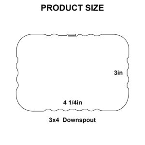 Downspout Gutter Upright Y Connector 3x4 Right White & 1 Downspout Gutter Strap 3x4