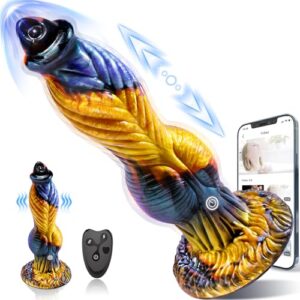 thrusting dildo sex toys vibrator - 10.2" 4in1 huge thick dildos anal toys, monster big dildo upgraded app remote control multi-modes, suction cup fantasy dildo adult sex toys & games for men women