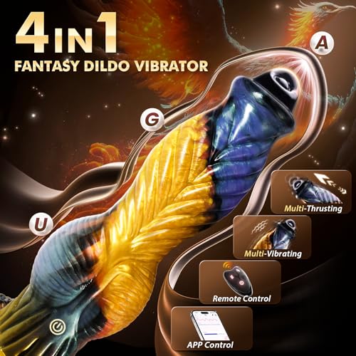 Thrusting Dildo Sex Toys Vibrator - 10.2" 4IN1 Huge Thick Dildos Anal Toys, Monster Big Dildo Upgraded App Remote Control Multi-Modes, Suction Cup Fantasy Dildo Adult Sex Toys & Games for Men Women