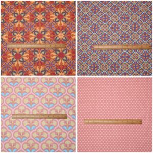 Hanjunzhao 100% Cotton Fabric Fat Quarters Bundles 18 Inch x 22 Inch - 10 Pcs Pack, Bohemian Style and European Theme Print for Quilting Sewing Crafts