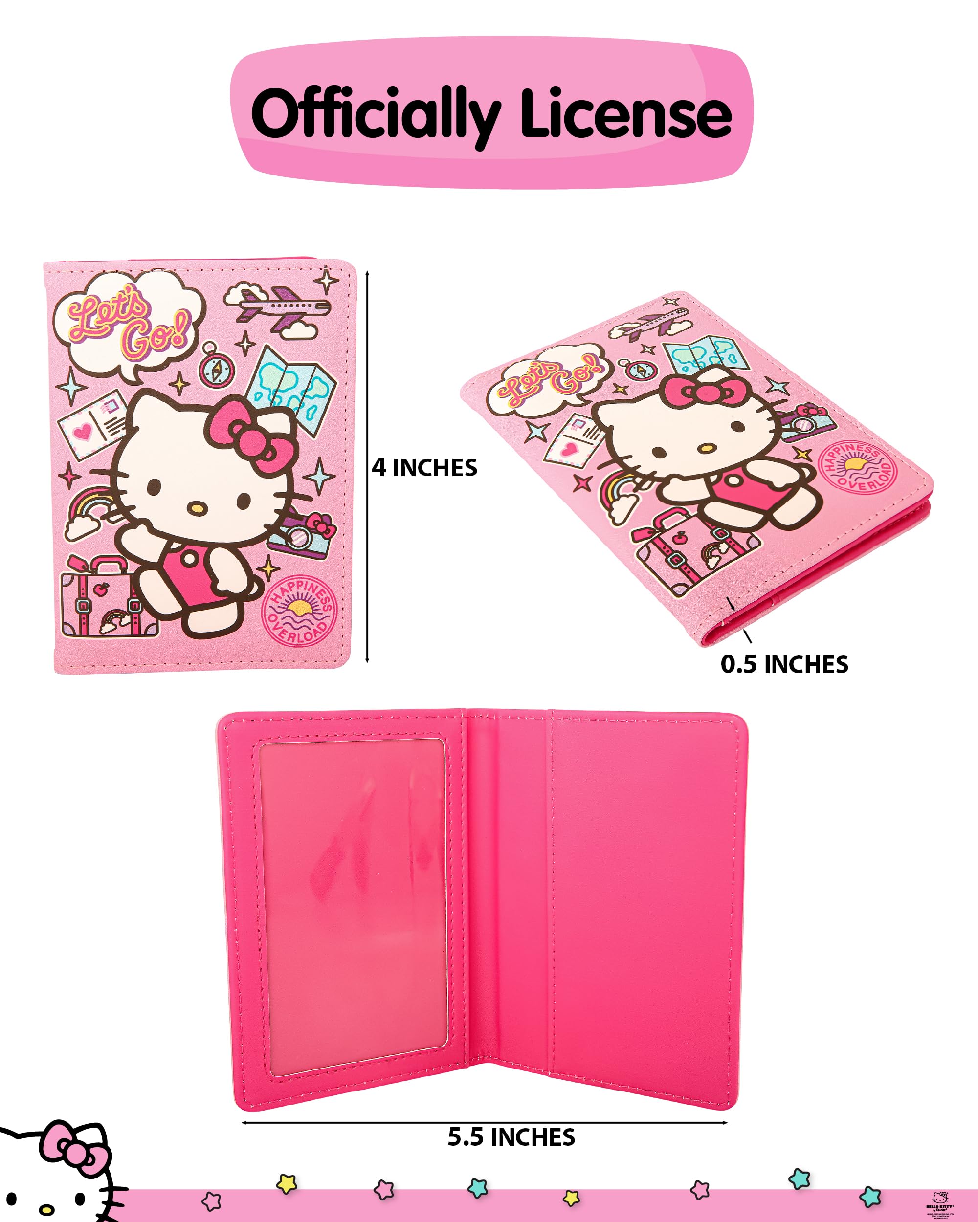 Hello Kitty Passport Holder Official License, Cute Passport Holder and Passport Cover, Sanrio Gifts