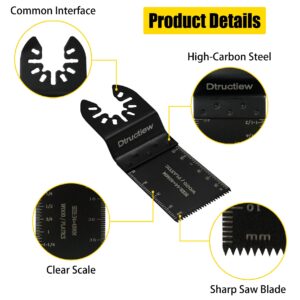 DTRUCTIEW Oscillating Saw Blades, Quick Release Multi Tool Blades Kits Universal Oscillating Tool Blades Compatible with Dewalt, Ryobi, Makita, Bosch, Craftsman (100 Pieces)