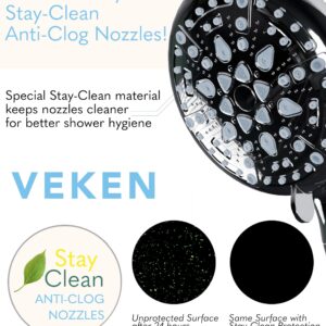 Veken Shower Head with Handheld, 9 Spray Modes Showerhead, High Pressure Water Flow, Multi Sprayer Function Rainfall, Extra 70'' Long Hose Extension, Adjustable Rain Heads Chrome