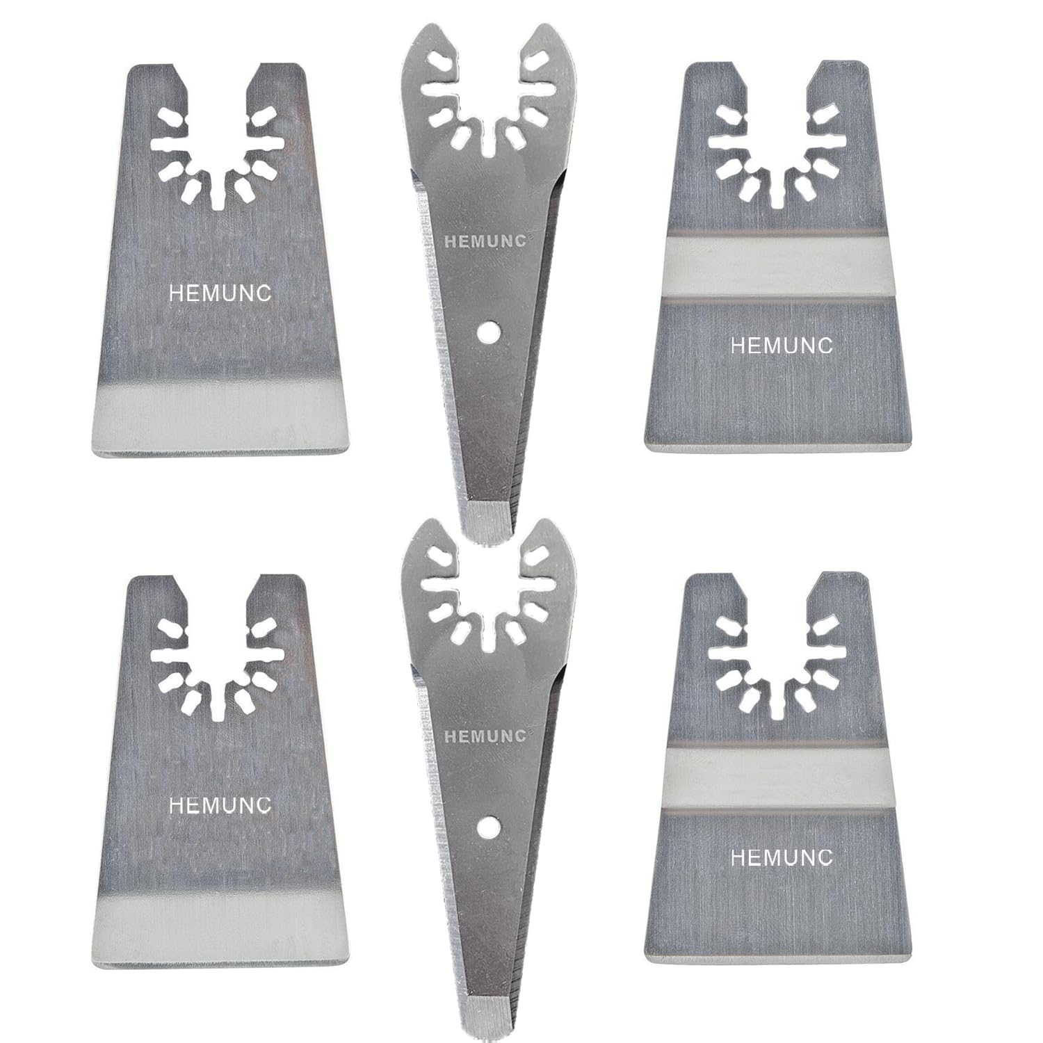 HEMUNC 6PCS oscillating Tool Scraper Blades Universal fit Multitool Scraper Blades, Compatible with Dewalt Dremel Rockwell Makita Bosch Fein Multimaster Milwaukee Porter Cable Ridgid Ryobi