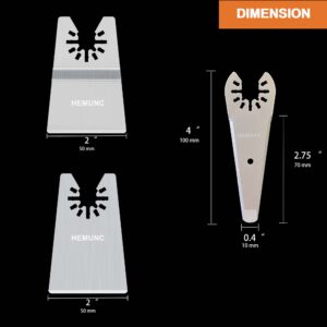 HEMUNC 6PCS oscillating Tool Scraper Blades Universal fit Multitool Scraper Blades, Compatible with Dewalt Dremel Rockwell Makita Bosch Fein Multimaster Milwaukee Porter Cable Ridgid Ryobi