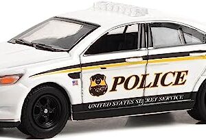 2015 Police Interceptor White United States Secret Service Police Washington DC Hot Pursuit Special Edition 1/64 Diecast Model Car by Greenlight 43015D