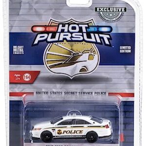 2015 Police Interceptor White United States Secret Service Police Washington DC Hot Pursuit Special Edition 1/64 Diecast Model Car by Greenlight 43015D