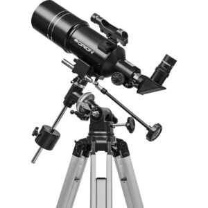 Orion Observer 80ST EQ Refractor Sun and Moon Kit with Solar (Sun) Filter and Moon Filter