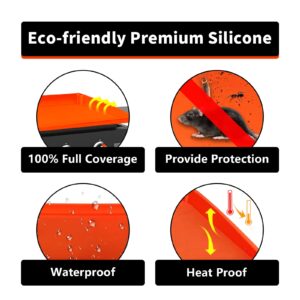 Wrpaulk 22" Silicone Griddle Mat Cover for Blackstone,Full Coverage Food Grade Griddle Grill Mat,Protects Grill Year-Round from anmial,Debris and Rust,Color:Orange