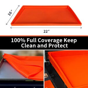 Wrpaulk 22" Silicone Griddle Mat Cover for Blackstone,Full Coverage Food Grade Griddle Grill Mat,Protects Grill Year-Round from anmial,Debris and Rust,Color:Orange