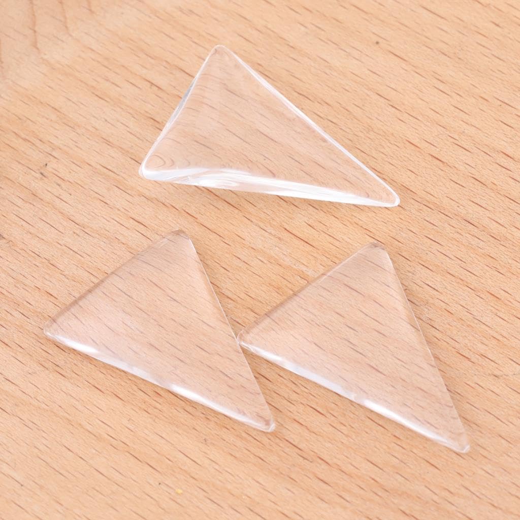 Reidgaller 10pcs Stainless Steel 23x33mm Triangle Cabochon Earring Bezel Setting Trays with Clear Glass DIY Ear Hooks Findings for Jewelry Making