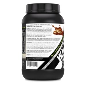 Amazing Muscle 100% Whey Protein Powder *Advanced Formula with Whey Protein Isolate Along with Ultra Filtered Whey Protein Concentrate (Cookie & Cream, 2 Lb)