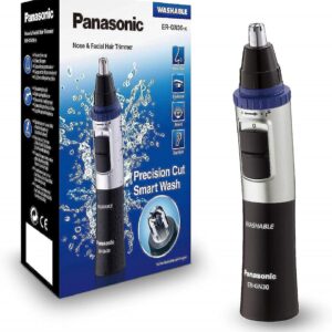 BluebirdSales Panasonic Men's Cordless Wet/Dry Electric Razor Bundle: ER-GN30-K Nose & Facial Hair Trimmer + 4AA Batteries Deluxe Cleaning Cloth