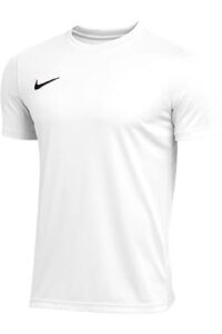 nike youth park vii short sleeve shirt (white, large)