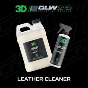 3D Leather Cleaner for Car, GLW Series | Ultimate Deep Cleaning | Removes Dirt, Grease, Body Oils | DIY Car Detailing | Versatile Cleaner for All Leather Goods | 16 oz