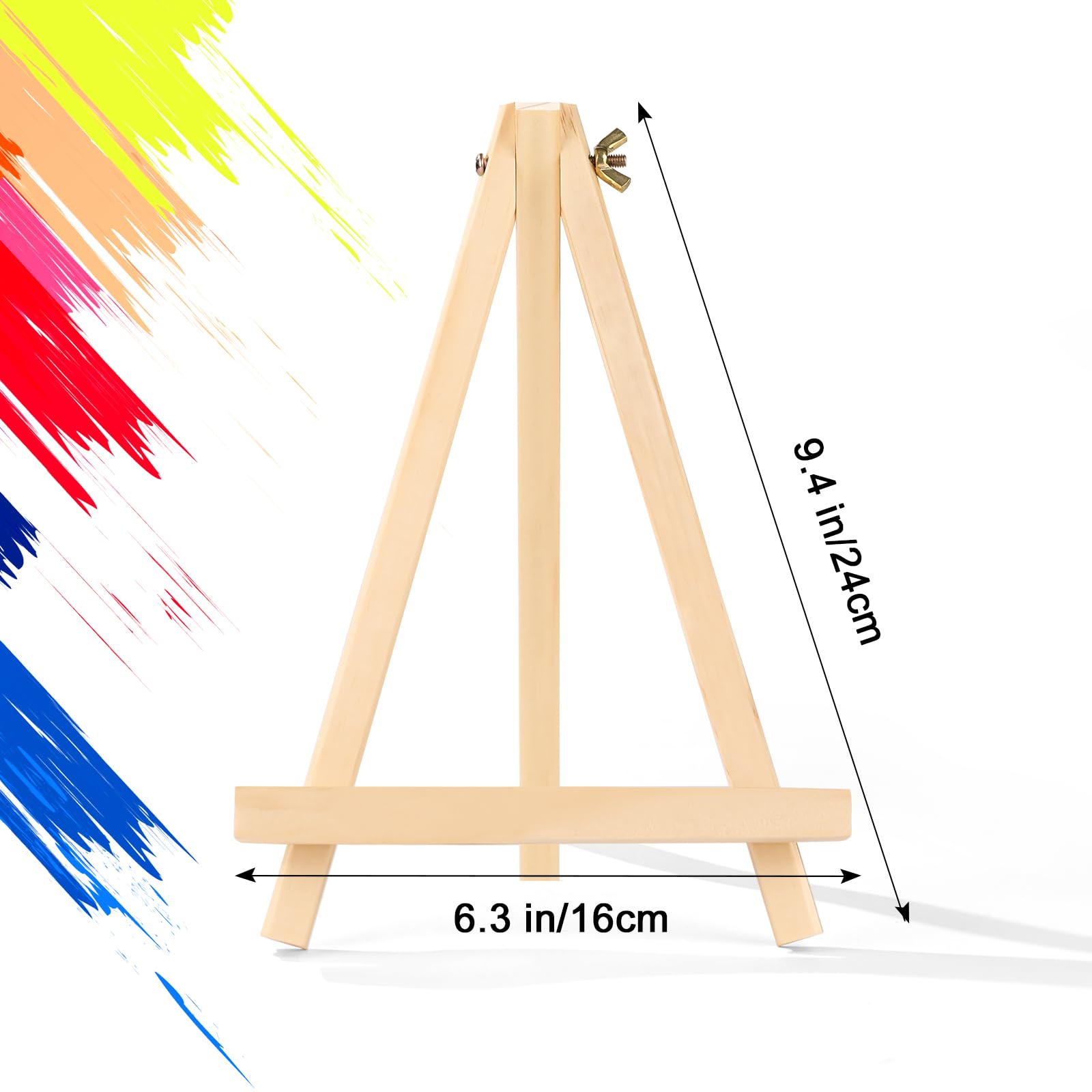 26 Pack 9 Inch Wood Easels, Easel Stand for Painting Canvases, Art, and Crafts, Tripod, Painting Party Easel, Kids Student Tabletop Easels for Painting, Portable Canvas Photo Picture Sign Holder