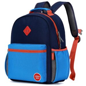 mibasies kids backpack for boys, kindergarten backpack school bag for toddler boys age 5-8, dark blue