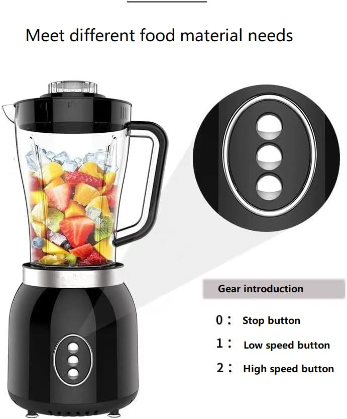 600W 4-in-1 Multifunctional Food Processor,Countertop Smoothies Blenders,Coffee Grinder,Meat Grinder,Baby Food Maker,Mixer Grinder for Meat,Vegetables,Fruits,Beans,Ice Crusher with 6 Blades 61OZ 1.8L