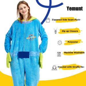 Yemnut Snug Fit Adult Unisex Onesie Cosplay Costume，One Piece Pajama Halloween Homewear Suit for Women and Men (Large, Alien)