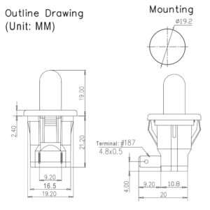 XFYBZN 297243800 Refrigerator Door Light Switch Replacement for Electrolux Subzero Frigidaire Kenmore Refrigerator, Freezer Door Light Switch Accessories Parts