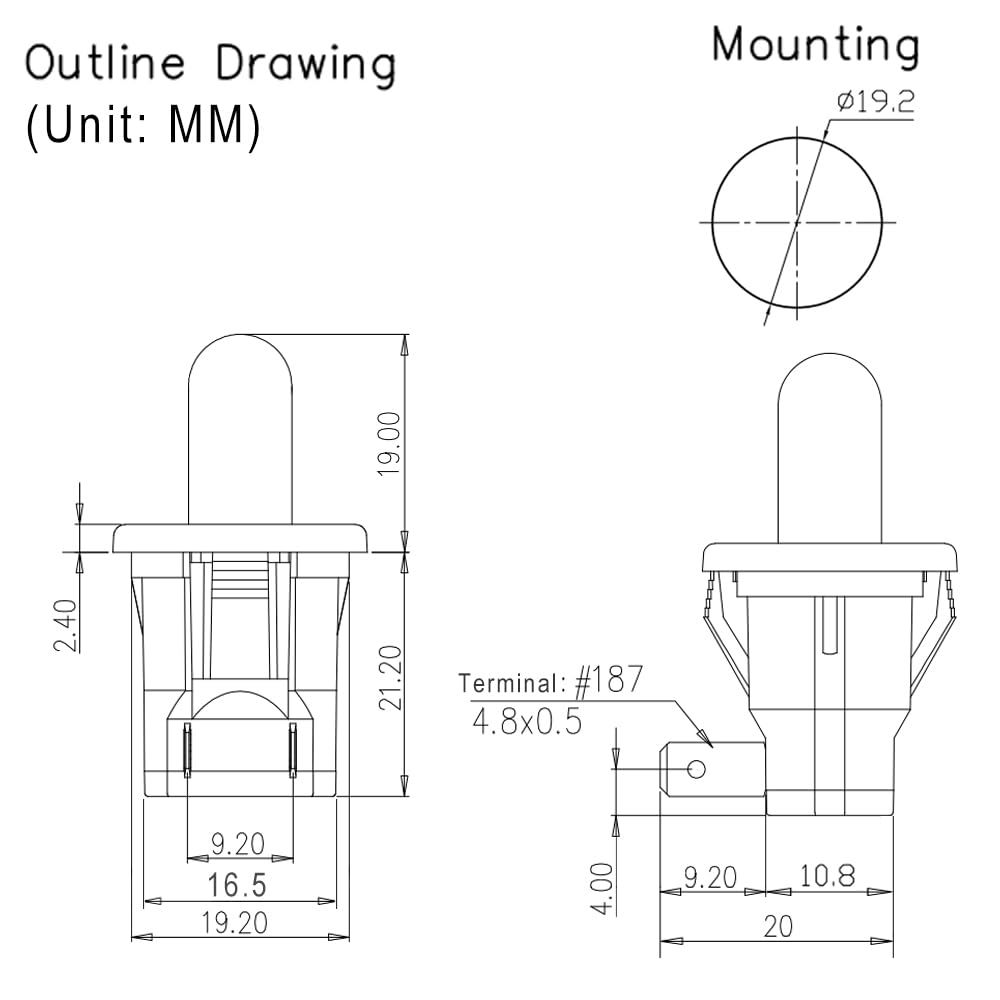 XFYBZN 297243800 Refrigerator Door Light Switch Replacement for Electrolux Subzero Frigidaire Kenmore Refrigerator, Freezer Door Light Switch Accessories Parts