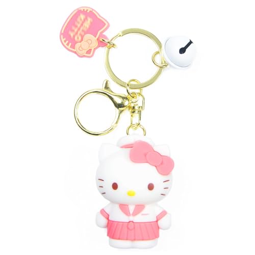 GGJQQDM Cute Kitten Kawaii Keychain Silicone Cute Keychain Accessories Anime Keychains for Girls and Women (D)