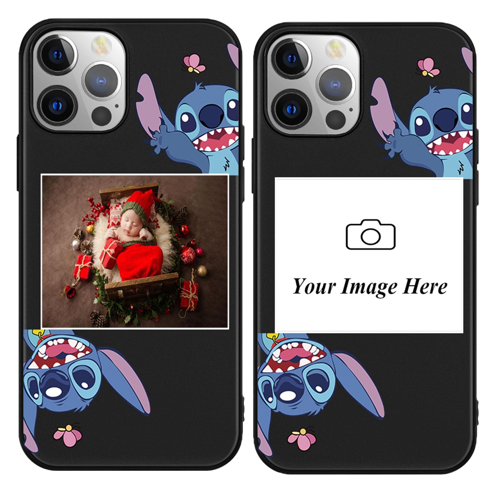 Personalized Picture Customized Phone Case for Samsung Galaxy A40 Case 5.9", Cute Anime Cartoon Custom Photo Silicone Cover Gift for Women Girls Men Boys Family, Design Your Own SamsungA40 Funda,Black