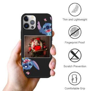 Personalized Picture Customized Phone Case for Samsung Galaxy A40 Case 5.9", Cute Anime Cartoon Custom Photo Silicone Cover Gift for Women Girls Men Boys Family, Design Your Own SamsungA40 Funda,Black