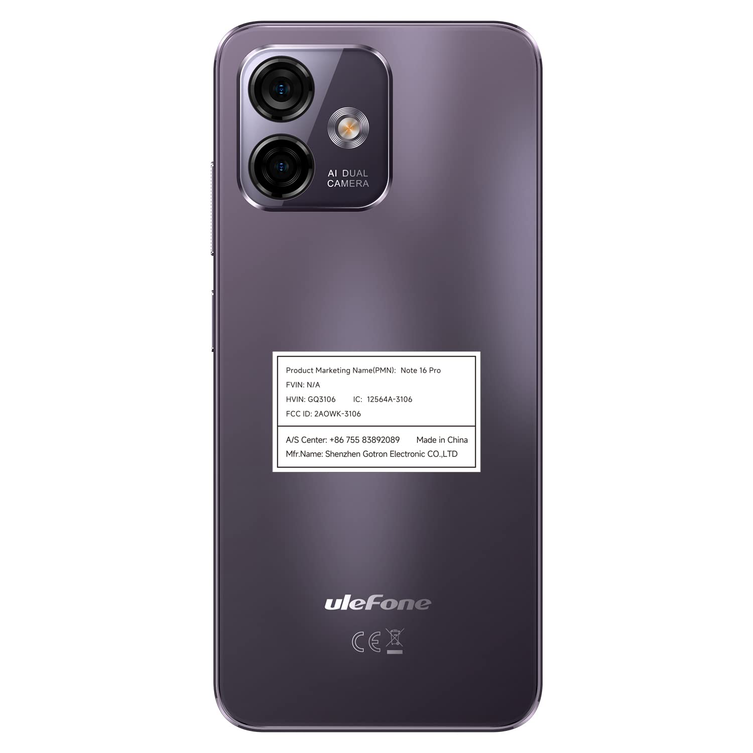 Ulefone Update has NFC Note 16 Pro(16GB+256GB) Unlocked Cell Phones, Android 13 Smartphone, 50MP Main Camera, 6.52” Screen, 8-Core Processor, 4400mAh Battery, Dual 4G Unlocked Cell Phone-Purple