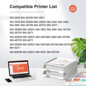 v4ink MX-61NT High Yield Compatible Replacement for Sharp MX-61NT MX-61NTBA MX-61NTCA MX-61NTMA MX-61NTYA Toner Cartridge for MX-2651 MX-3051 MX-3071 MX-3551 MX-3571 MX-4051 MX-4071 Printer, 4-Pack