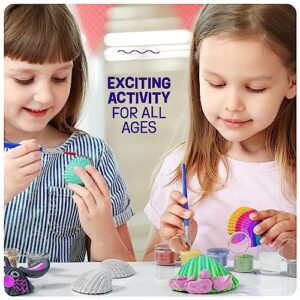 Dan&Darci Kids Sea Shell Painting Kit - Arts & Crafts Gifts for Boys and Girls - Easter Craft Activities Kits - Creative Art Activity Gift Toys for Age 6, 7, 8, 9, 10, 11 & 12 Year Old 8-12