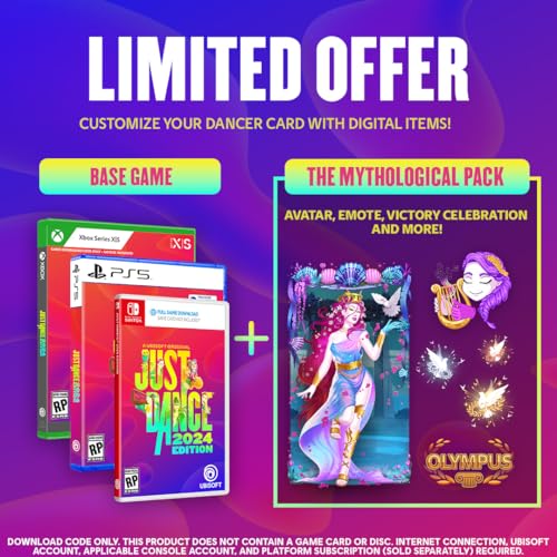 Just Dance 2024 Edition - Amazon Exclusive Bundle | PlayStation 5 (Code in Box & Ubisoft Connect Code)