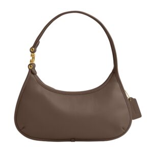 COACH Glovetanned Leather Eve Shoulder Bag, Dark Stone