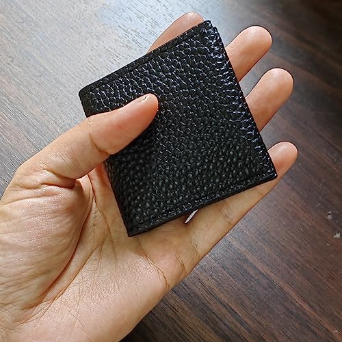 STERCULIA Condom Case for Men Gift PU Leather Square Mini Purse (Black)